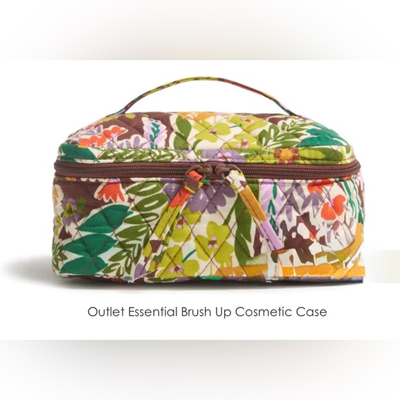 Vera Bradley Essential Brush Up Cosmetic Case in Evening Garden - Picture 1 of 3